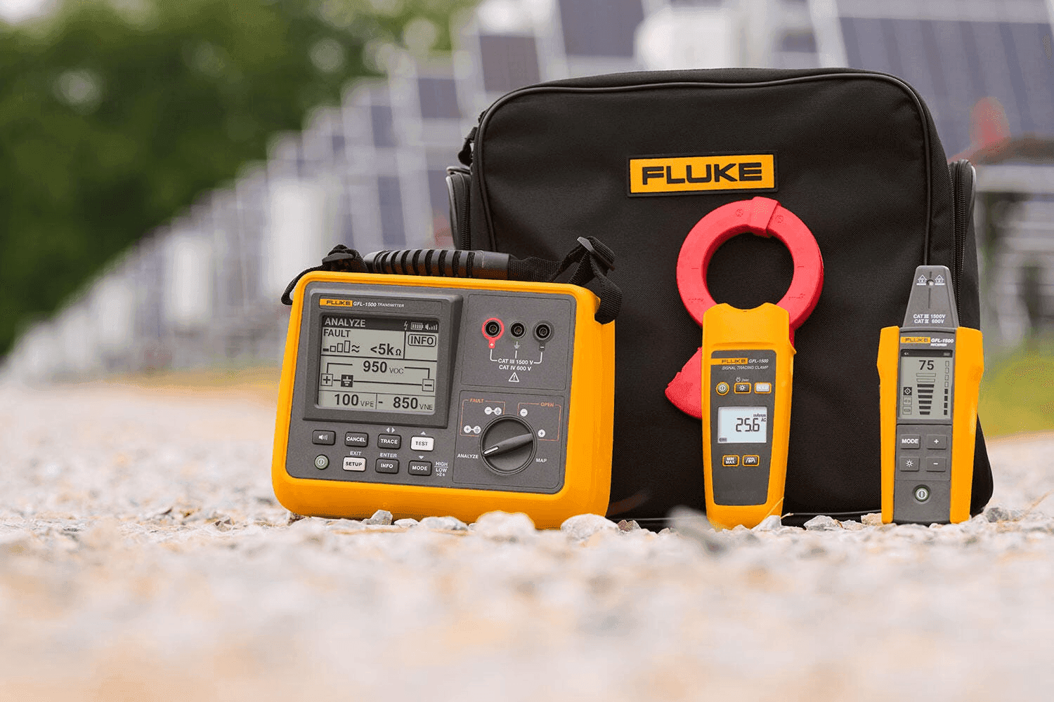 Localizador de fallos a tierra en instalaciones fotovoltaicas Fluke GFL-1500