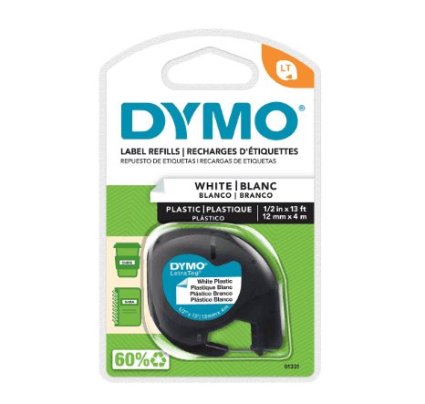 Cinta DYMO para etiquetas letratag color negro CINTA-DYMO