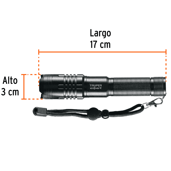 Linterna LED Recargable 500lm TRUPER EXPERT LINTERNA-M