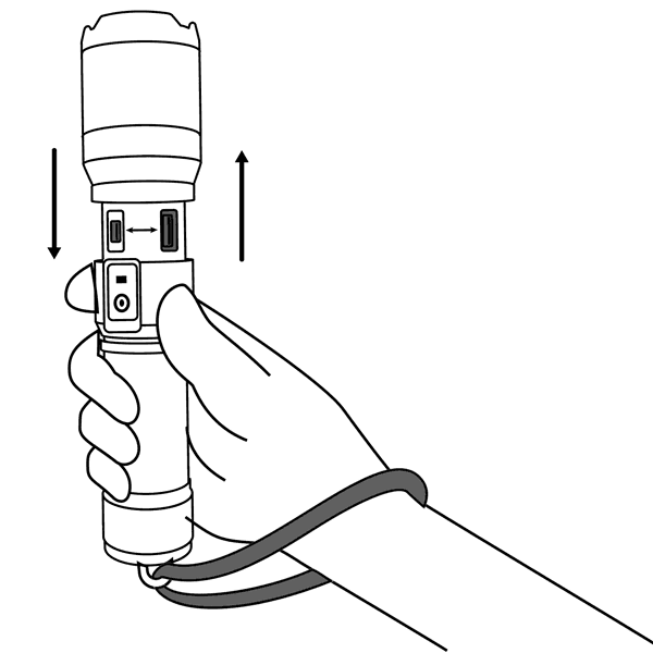 Linterna LED Recargable 500lm TRUPER EXPERT LINTERNA-M