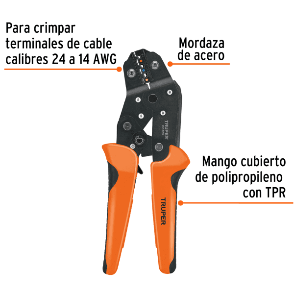 Kit de Ponchadora Aislada con Terminales Truper PCT-8K