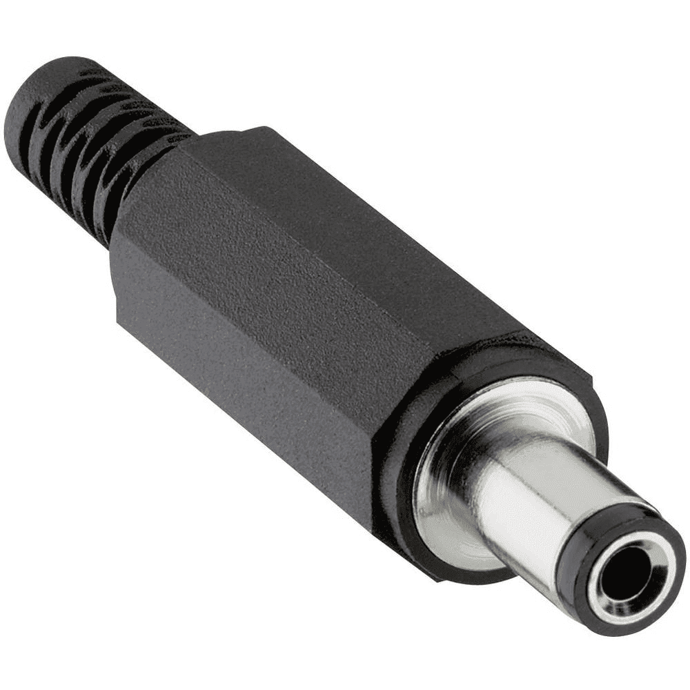 Conector macho DC 5,5 mm x 2,5 mm x 9 mm PL175P