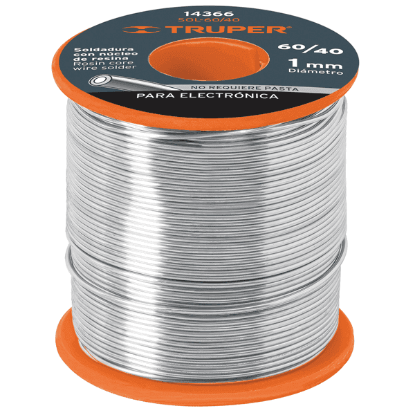  Soldadura con Resina 60/40 450g TRUPER SOL-60/40