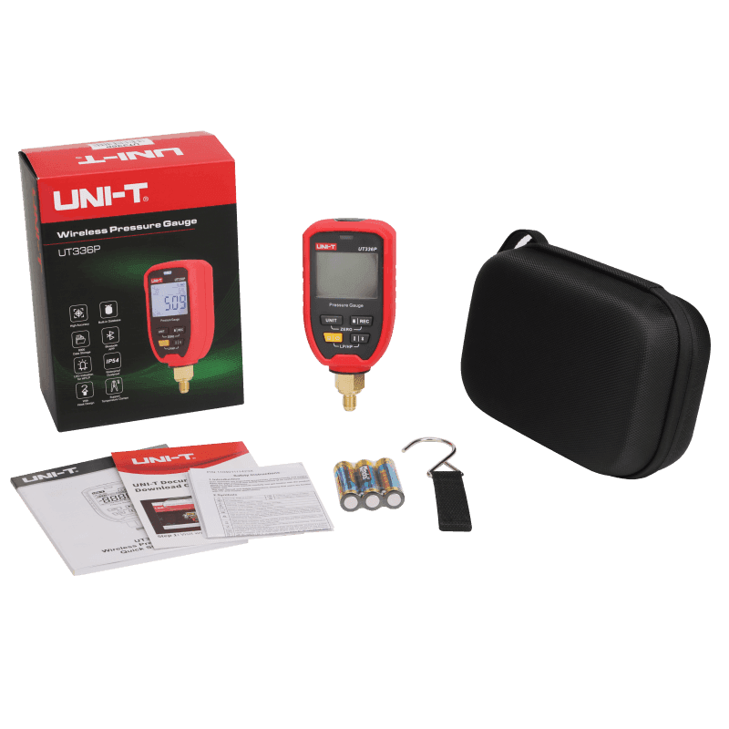 Manómetro Inalámbrico con Pinza de Temperatura Uni-Trend UT336PKIT