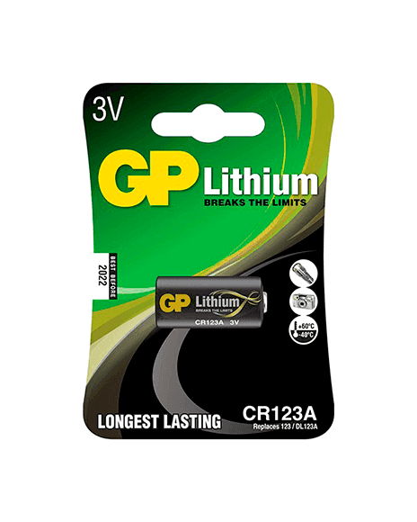 Batería Litio Para Cámara Fotográfica 3V/1500mAh GP CR123A