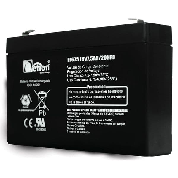 Batería Seca AGM 6V/7.5Ah Netion ES7-6NET