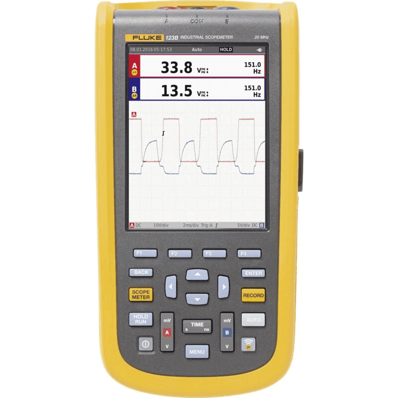 Osciloscopio Portátil 2 Canales, 20Mhz con Software Fluke F123B/S