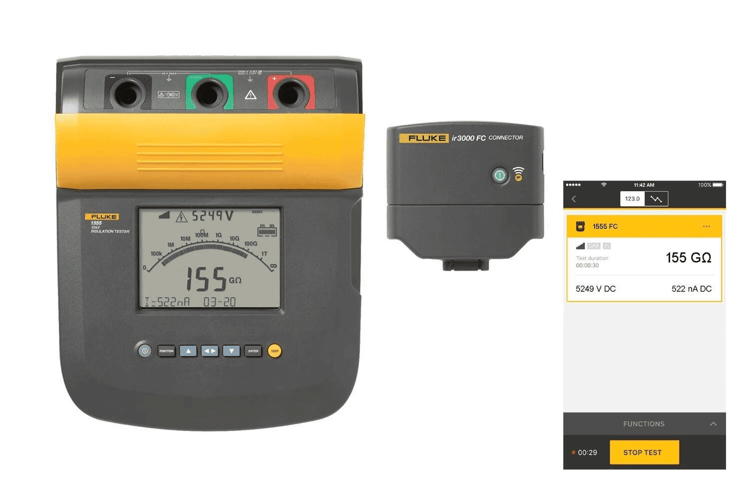 Comprobador de Resistencia de  Aislamiento en Kit marca Fluke F1555KIT