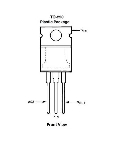 Regulador De Voltaje Ajustable -1.2V a -37V 1.5A De 3 Pines Encapsulado TO-220 LM337T