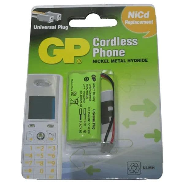 Batería Recargable NiMh 2.4V 600mAh GP T504