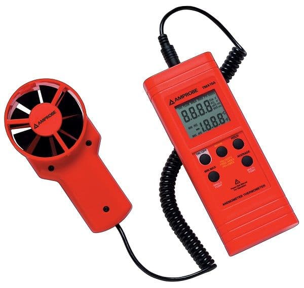Anemómetro  0.40 a 25 m/s RH 10 a 90% Amprobe TMA10A