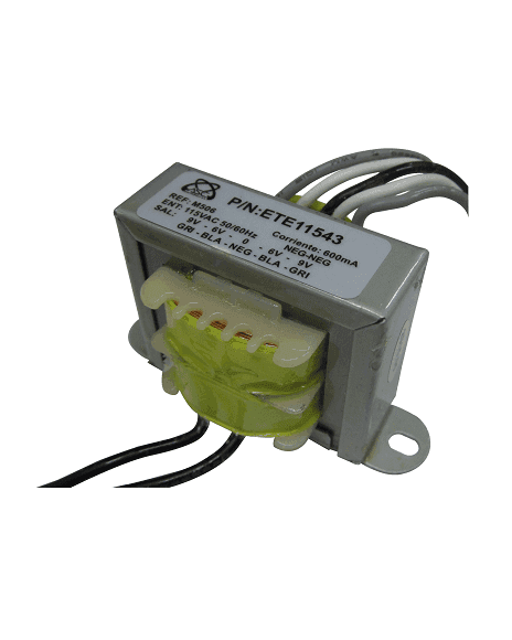 Transformador De Voltaje Sec 6V 0 6V / 9V 0 9V 600mA TR506M