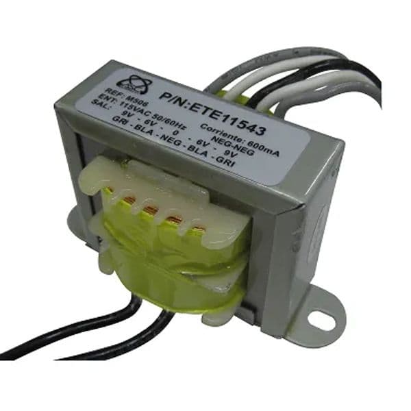 Transformador De Voltaje 800mA 7.2VA 110Vac/6/9/0Vac TR507M