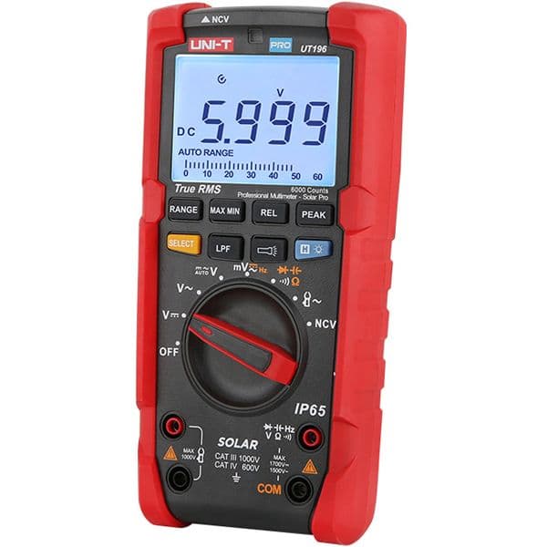 Multímetro Profesional Solar Pro 1700V DC TRMS UT196