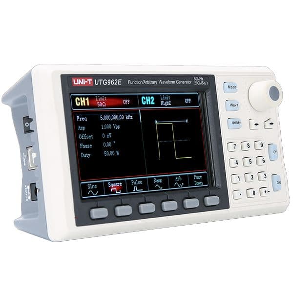 UTG962E Generador de funciones portátil 60MHz Uni-Trend