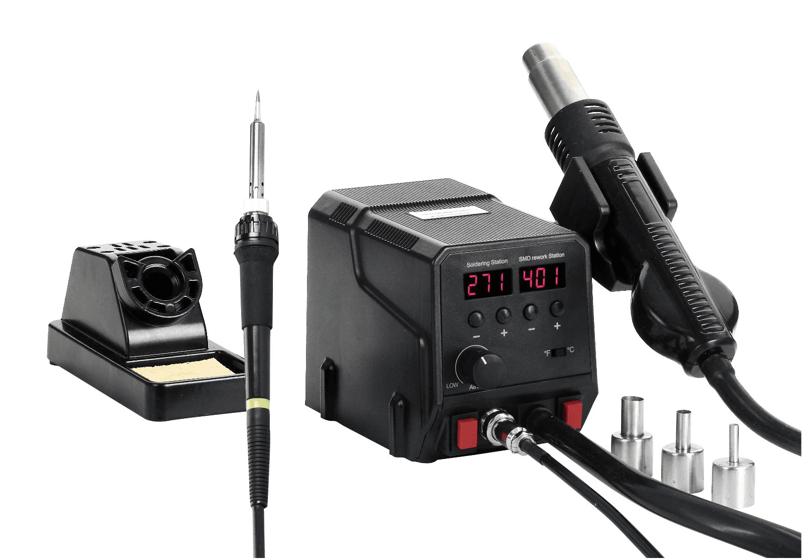  Estacion de Soldadura con cautin y bomba de aire caliente para soldar y desoldar ZD8922