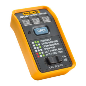 Comprobador de enchufes GFCI ST120+ de Fluke con pitido