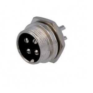 Conector Circular Chasis de 4 Pines Macho GX16-4