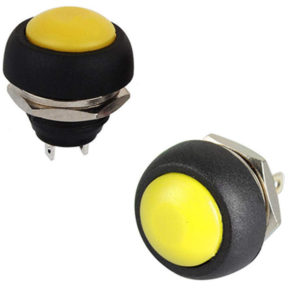 Pulsador Amarillo 12mm NO IP40 1A 250V SW736YE