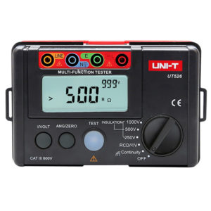 UT526 Medidor de aislamiento, RCD, continuidad y Voltaje Uni-T